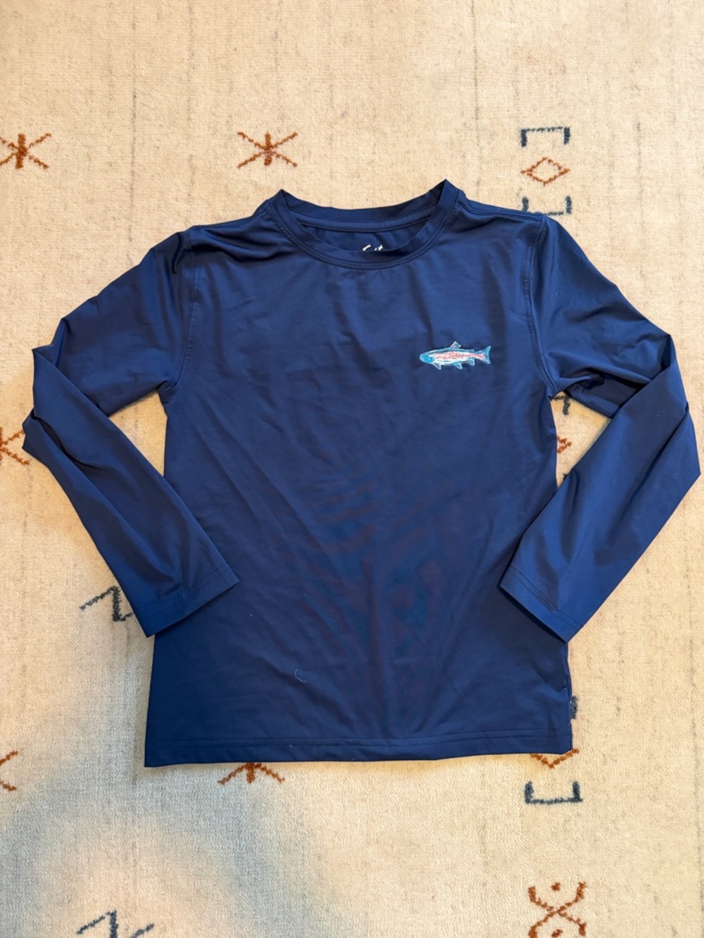 Boys rashguard by First Wave with fish detail, size 6/7